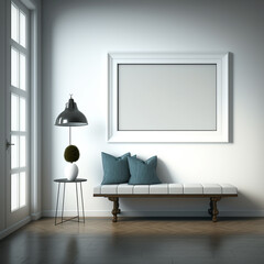 empty picture frame in a modern interior