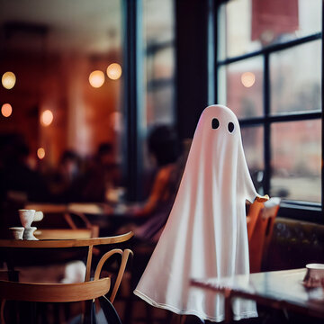A_ghost_in_a_very_fashionable_cafe
