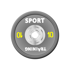 Dense grey weight plates numbered weights. 10, equipment for barbells. GYM, fitness center. png