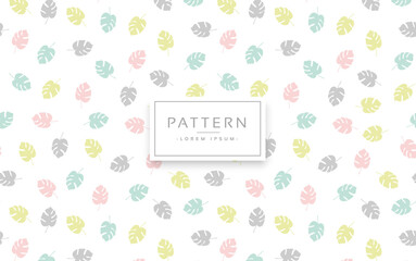 Seamless leaves pattern with different colors