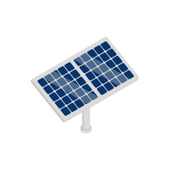 太陽光パネルのアイソメトリックイラスト　太陽光発電のイラスト素材