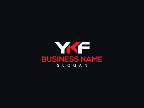Minimalist Unique YKF y k f Creative Letter Logo