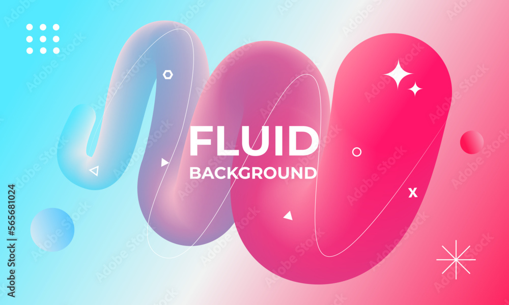 Poster fluid background abstract splash 3d geometric gradient design