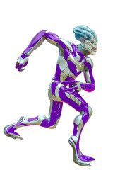 alien warrior walking