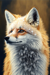 Fox picture - Different foxes series - Fox background wallpaper created with Generative AI technology