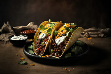 Beef Tacos food, AI