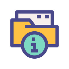 Obraz premium folder info icon for your website, mobile, presentation, and logo design.