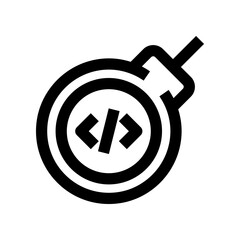 cyber attack icon for your website, mobile, presentation, and logo design.