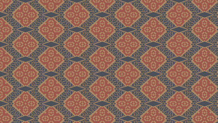 Vintage geometric ornamental background - antique, ancient, old, traditional, culture, textile, fabric, damask, batik, tapestry, rug, carpet, 