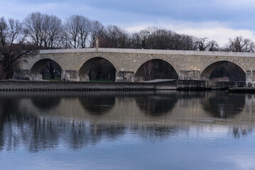 Steinerne Brück in Regensburg im Winter