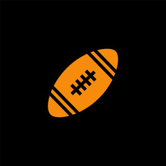 Rugby ball icon vector logo design template