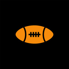 Rugby ball icon vector logo design template