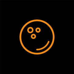 Pin bowling icon vector logo design template