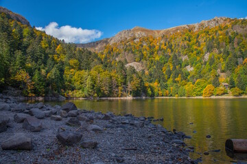 Le lac du Schiessrothried dans le Massif des Vosges - Vallée de Munster et de la Wormsa