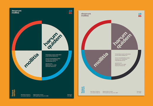 Vintage Swiss Style Design Cover Layout