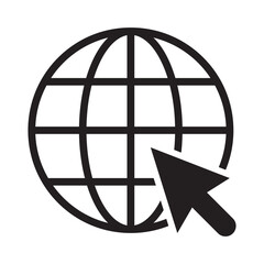 Web icon page symbol for web design, Internet world