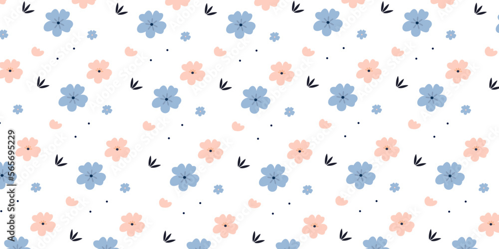 Poster abstract spring flower pattern for background and wallpaper