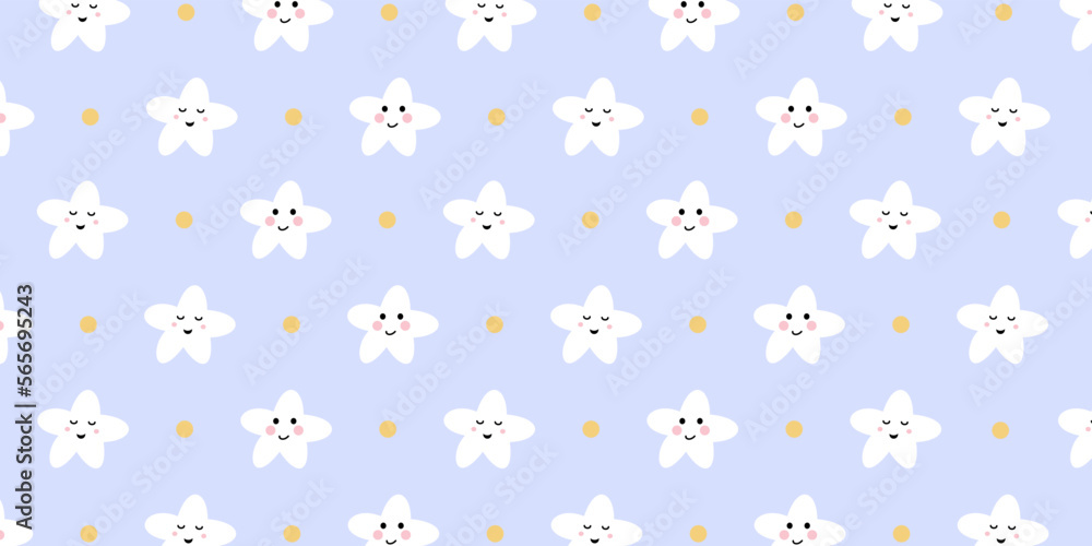 Aufkleber simple star character illustration pattern for childish background design