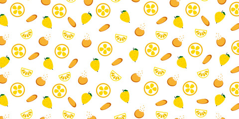 Background of fresh lemon pattern for background and wallpaper