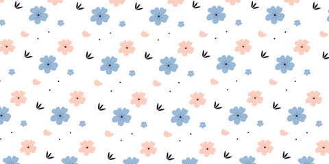 Abstract spring flower pattern for background and wallpaper