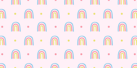 Minimalist rainbow pattern for kids background and wallpaper