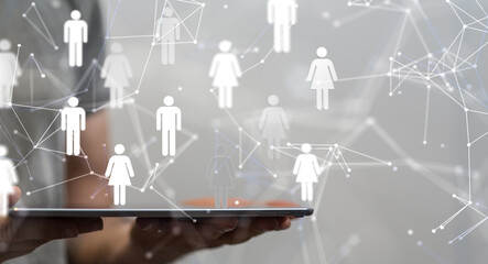 conference Digital Network and data concept 3d