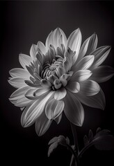 Closeup of Flower Black and White Phtography Abstract Wall Art, Contemporary, high quality, posters, Printable decor, living room, minimalist, painting prints, office gift, modern, Generative AI