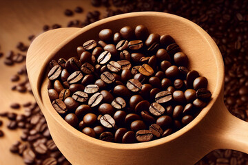 Fototapeta premium Fresh Coffee Latte in a Coffee Shop Cafe, Food and Drink Concept
