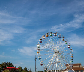 Bournemouth's Big Wheel on a sky blue background in Bournemouth Dorset England	