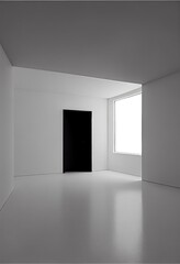 Minimalist Room Black and White Phtography Abstract Wall Art, Contemporary, high quality, posters, Printable decor, living room, minimalist, painting prints, office gift, modern, Generative AI
