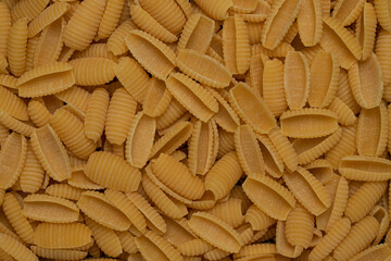 Gnocchi sardi, also called gnocchetti sardi. Top view.