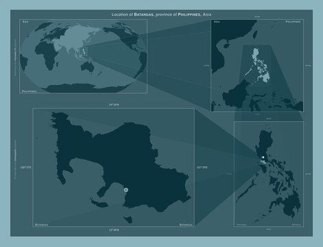 Batangas, Philippines. Described location diagram