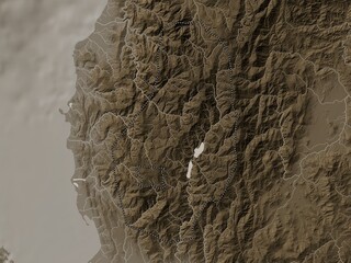 Benguet, Philippines. Sepia. No legend