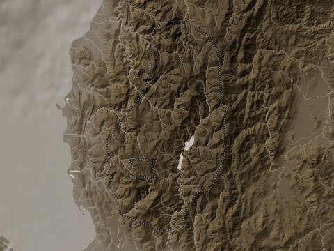 Benguet, Philippines. Sepia. No legend