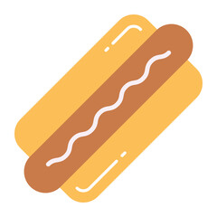 Hot dog sandwich vector icon design in trendy style