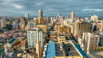 Naklejka na ściany i meble Aerial view of Dar es Salaam in Tanzania