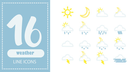 set of icons weather