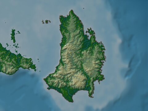 Catanduanes, Philippines. Physical. No legend