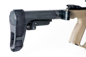 Pistol Brace with 9mm gun - obrazy, fototapety, plakaty