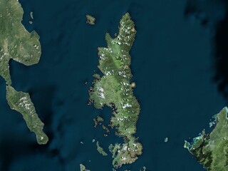 Dinagat Islands, Philippines. High-res satellite. No legend
