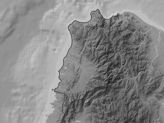 Ilocos Norte, Philippines. Grayscale. No legend