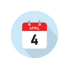 April 4 Concept Design. Vector Illustration.