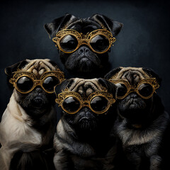 Pugs. 
Generative AI, Generative, AI.