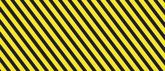 Diagonal stripes background. Yellow and black lines pattern for road warning and wallpaper template. Realistic lines with repeat stripes texture. Simple geometric stripes background. Pattern vector