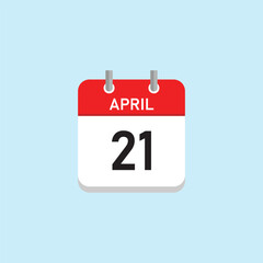 April 21 Concept Design. Vector Illustration.