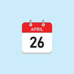 April 26 Concept Design. Vector Illustration.