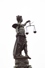 lady justice in Frankfurt as symbol for Law, Justice and order