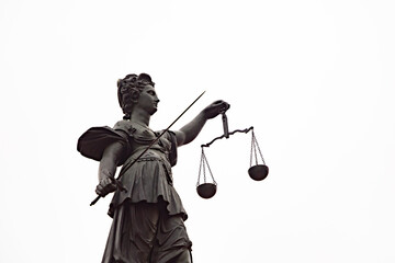 lady justice in Frankfurt as symbol for Law, Justice and order