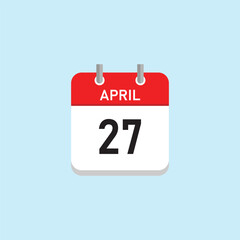April 27 Concept Design. Vector Illustration.