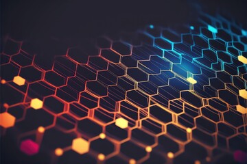 Fototapeta premium Hexagon Geometric abstract background